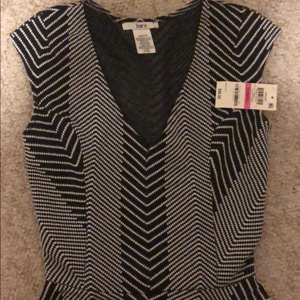 Bar III dress xxs black and white patterned dress - Picture 4 of 8